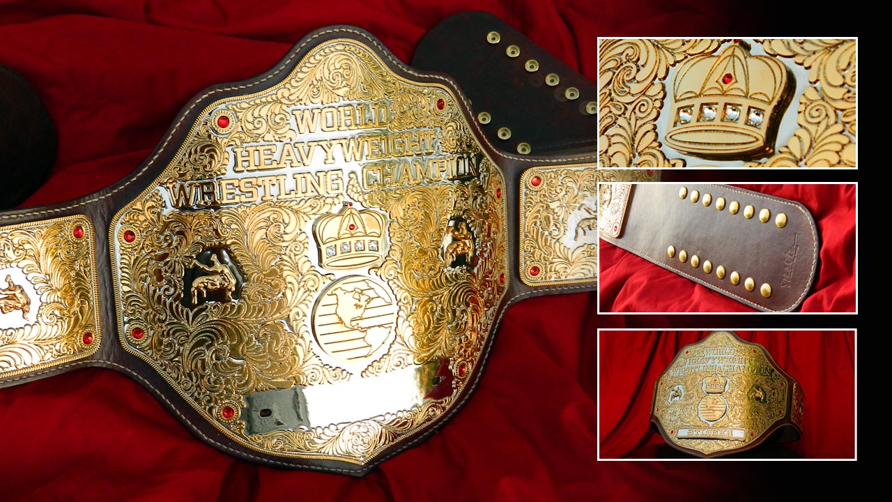 Textured 'Big Gold' belt by Mike Nicolau